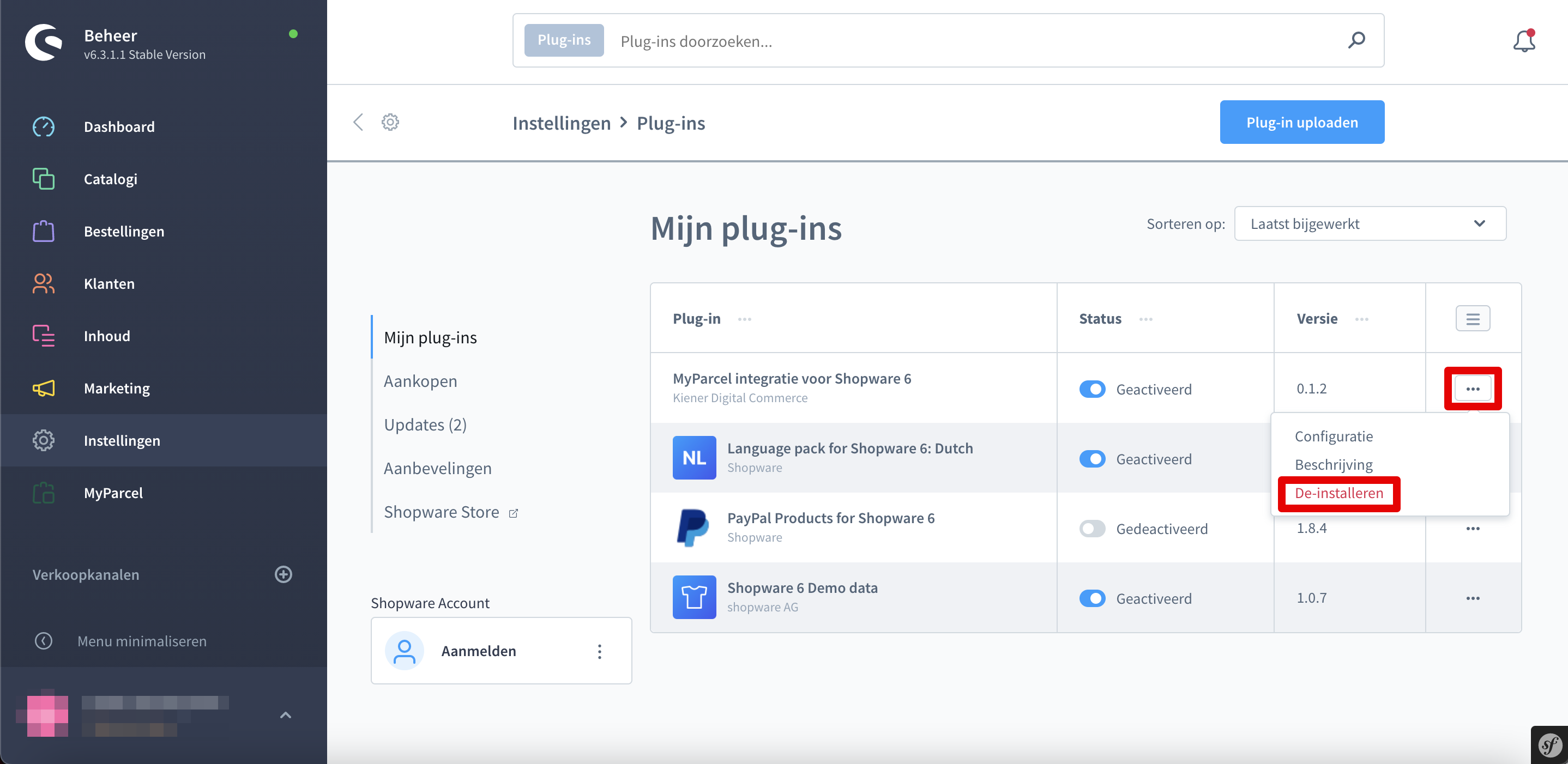 Shopware updaten bestaande installatie